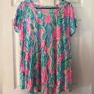Lilly Pulitzer Colorful Tropical Short Sleeve Tee